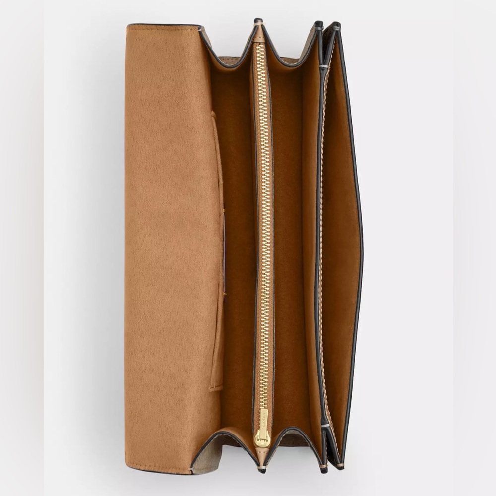 Klare Envelope Crossbody in Blocked Signature Coated Canvas - Picture 11 of 12